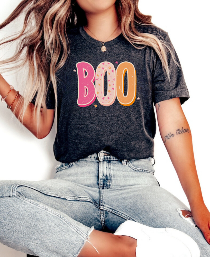 This cute and trendy shirt is perfect for women looking to make a statement during the spooky season. Shop now and add this unique Halloween shirt to your collection!