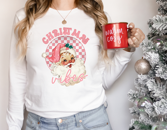 Retro Pink Santa Sweatshirt