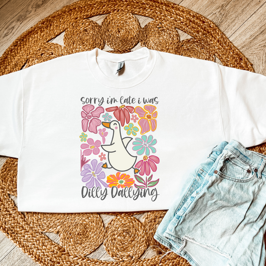 Funny Goose Shirt- Dilly Dallying Goose