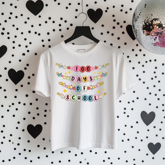 100 Days of School Friendship Bracelets Shirt | Bella Canvas Teacher Shirt