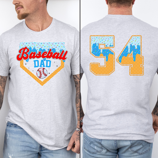 Baseball Dad | Baseball Ice Cream Drip Shirt