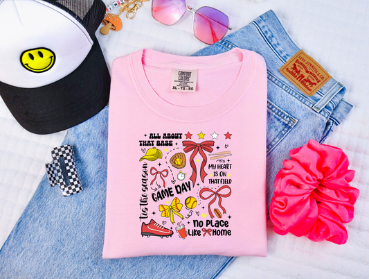 Softball Bow Collage Shirt