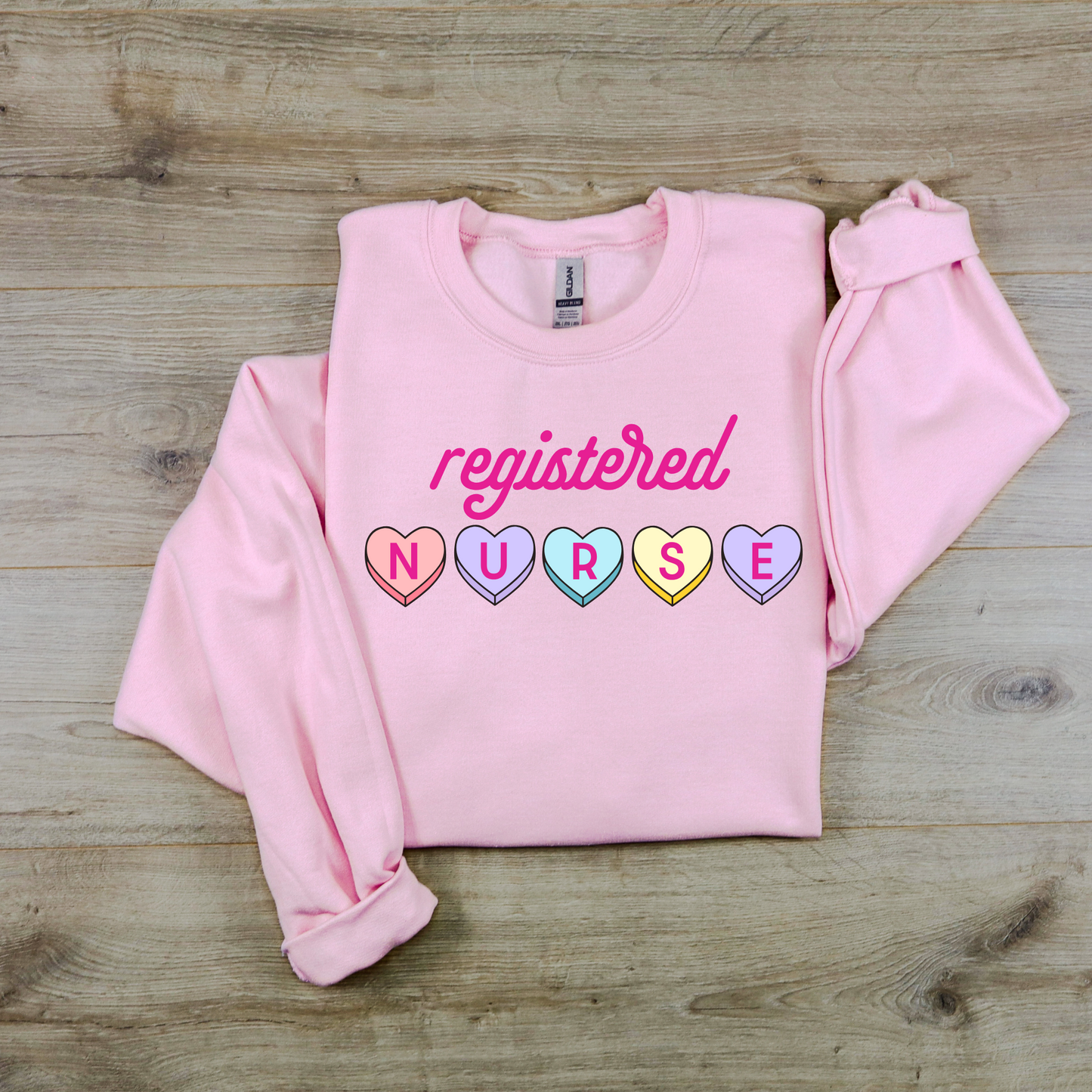 Valentine's Day Registered Nurse Candy Hearts Sweatshirt