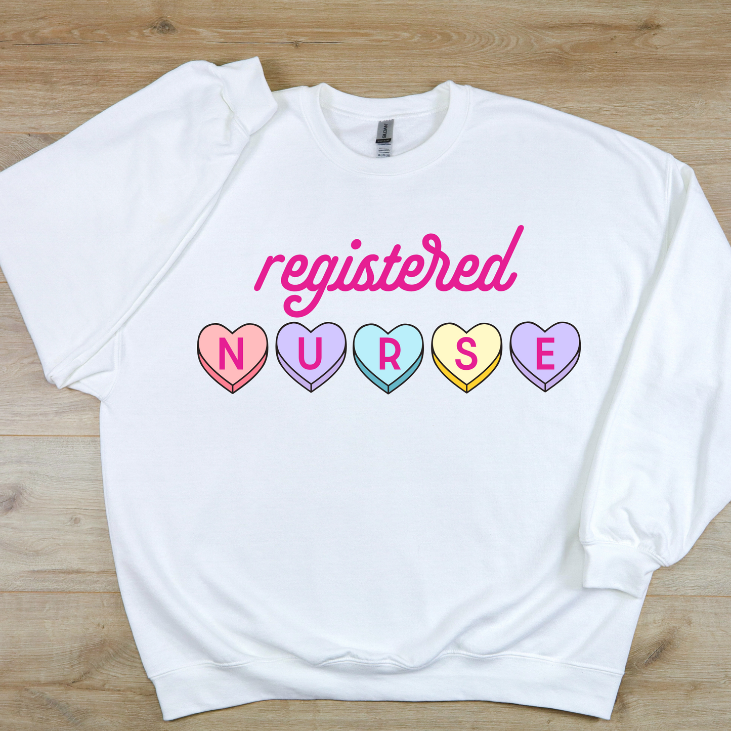 Valentine's Day Registered Nurse Candy Hearts Sweatshirt