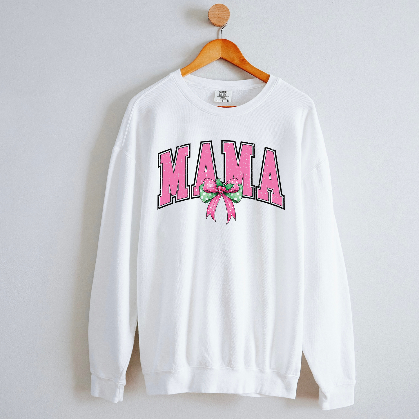 Mama Pink Christmas Varsity Sweatshirt