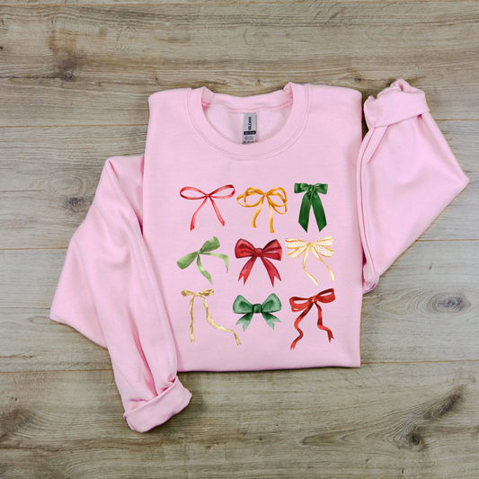 Christmas Coquette Bow Sweatshirt