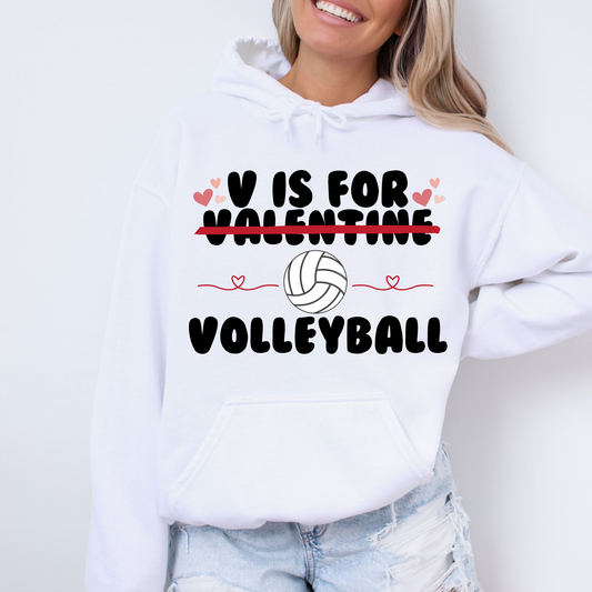 V Is For Volleyball Hoodie