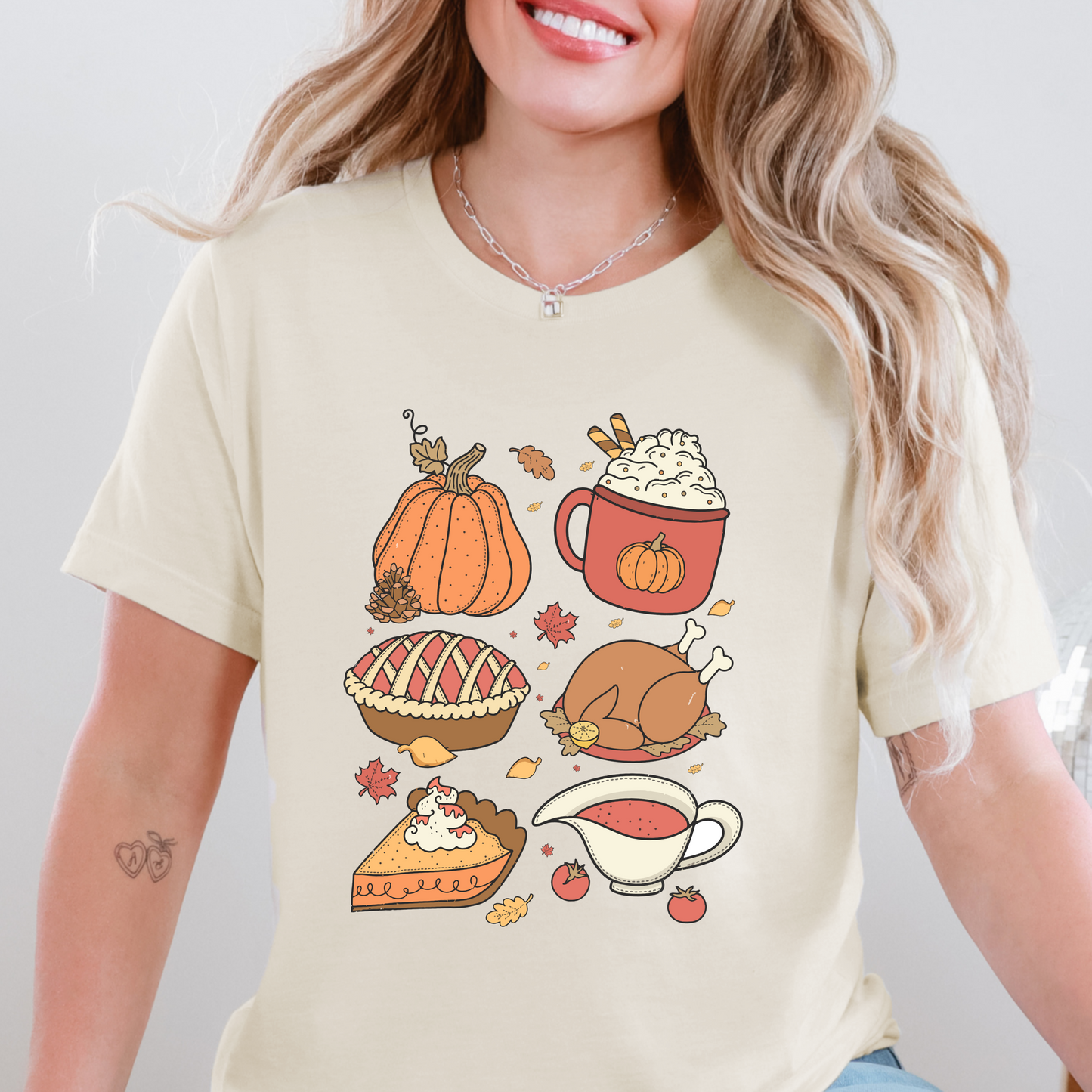 Thanksgiving Food Collage Shirt | Bella Canvas Shirt